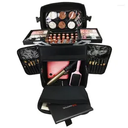 Koffers Professionele en lichtgewicht multifunctionele make-upartiest Rolling Bagage Manicure Schoonheid Kapperskoffer