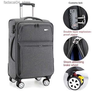 Koffers Koffer Oxfordstof Waterdichte trolleykoffer slecht Rollende bagage Spinner Reistas met grote capaciteit Wachtwoord Trolleybagagetas Q240115