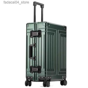 Koffers aluminium reisbagage van topkwaliteit zakelijke trolley koffer tas spinner boarding handbagage 20/24/26/29 inch Q240115