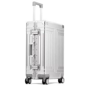 Koffers Topkwaliteit Aluminium Reisbagage Zakelijke Trolley Koffer Tas Spinner Boarding Carry On Rolling 20 24 26 29 Inch300L