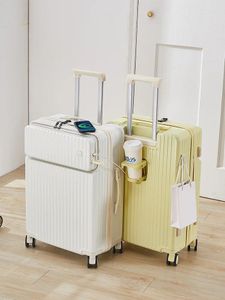 CARCATES CARCALES TROLLE MULTI-FONCTIONNELLE FONSTANT FRANT FONSTION DE CHARGE BUGGAGE Small Fresh Suitcase with Combination Lock