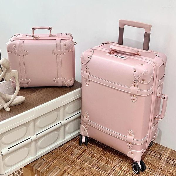 Valises Vintage rose bagages 20 