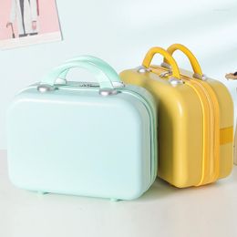 Valises étanche petit étui de voyage couleur unie boîte à bagages grande capacité femme ABS sac de rangement de maquillage Mini valise Portable