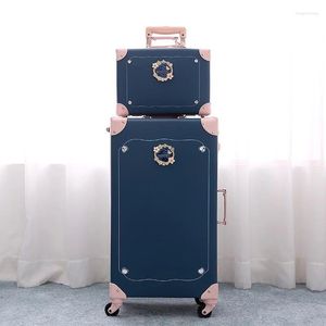 Valises de valises Fashion Pu Le cuir valise Ensemble de sac de voyage vintage Boîte à planche de luxe Chgue de luxe Filles de haute qualité