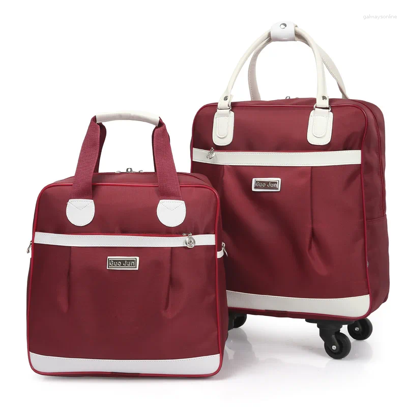 Suitcases Women Travel Trolley Luggage Bag Multifunctional Rolling Bags With Wheeled Backpack Waterproof Suitcase