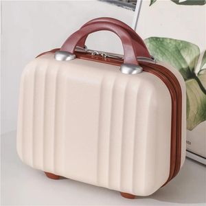 Valises XZAN 14 pouces simple cosmétique cas femmes petit sac de voyage valise de rangement pour femme portable léger bagages d'embarquement