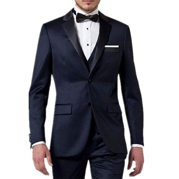 Trajes 2022, trajes para hombre italianos de alta calidad hechos a medida, azul marino, con chaqueta y pantalones, traje para hombre, trajes de boda, esmoquin para novio