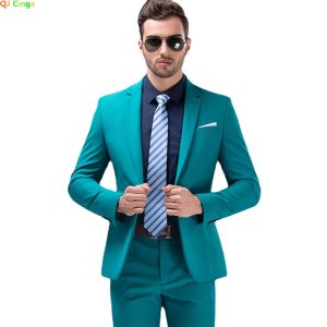 Costumes 2023 NOUVEAU SIM MEN'S SUIS 2 pièces (veste + pantalon) Fête de mariage Men Blazer Mabille avec pantalon bleu blanc noir gris violet