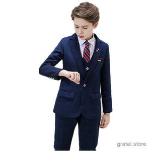 Pakken Baby Boys Formele Blazer Pak Kids Jacket Vestbroek Kostuum Tiener Weddings feest Afstudeerjurk Kinderen Tuxedo Outfit