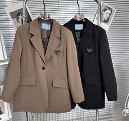 Pakken Blazers Top Suit jas vroege lente designer jassen bijpassende omgekeerde driehoeksbrief Topmedium en pakken nylon jas maat