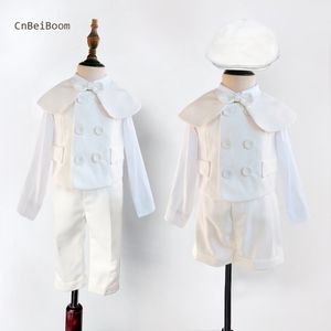 Pakken Boutique Pak Baby Boy Doop Outfit Doop Wit Vest Set Heren Kinderen 14 Jaar Verjaardag Bruiloft Kleding 230830