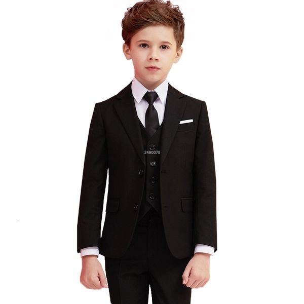 Costumes Garçons Noir 007 Costume De Mariage Enfants Blazer Formel Ensemble De Vêtements Gentleman Enfants Jour Graduation Chorus Performance Robe Costume 230809