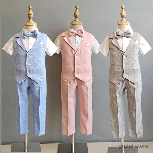 Trajes para niños Fotografía de cumpleaños rosado formal traje