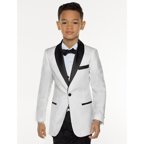 Costumes garçons couleur unie costume trois pièces veste pantalon gilet 2023 haute qualité mâle enfants mariage bal formel ensemble 230608