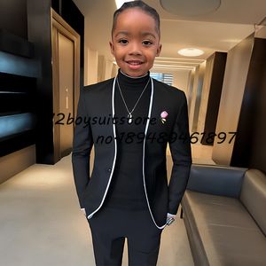 Costumes Garçons Costume Veste Pantalon 2 Pièces De Mariage Tuxedo Enfants Mode Blazer Ensemble Slim Fit Personnalisé 2-16 Ans Vêtements pour Enfant 230906