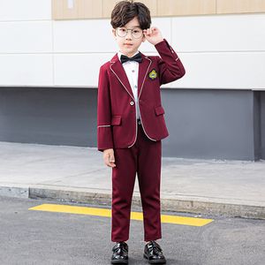 Suits Boys Two PieceJacketPants2023 High Quality Fashion Formal Child Gentleman Wedding Male Flower Boy Costumes 230608