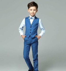 Costumes Garçons Costume De Mariage Bébé Enfants Gilet Chemise Pantalon Noeud Papillon 4PCS Photographie Costume Enfant Cérémonie D'anniversaire Costume Adolescent École SetHKD230704