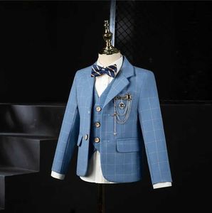 Pakken jongens trouwpak kinderen formele blazer jasje vest broeken bowtie 4pcs smoking jurk kinderen fotografie pak prestatie kostuum