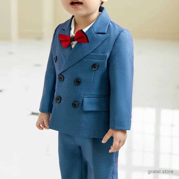 Costumes enfants brillant veste veste pantalon bowtie fête de photographie de photographie fleur boys de cérémonie costume bébé enfants robe de mariée d'anniversaire