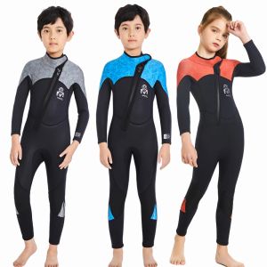 Costume des enfants de maillot de bain épais enfants surf sur la combinaison néoprène en néoprène sous-marine de plongée de plongée