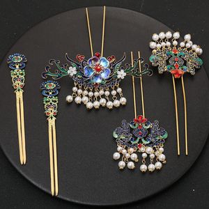 Pakken Chinese sieraden set haar sieraden voor bruid oude haar sieradenclip Hanfu haar sieraden set haaraccessoires voor vrouwen haarspel