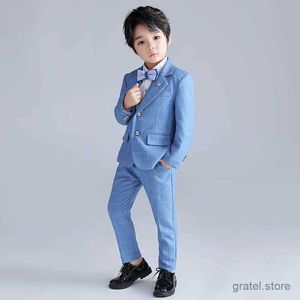 Suits Gentleman Childrens Day Performance Dress Kostuum 2021 Boys Formele trouwpak Kids Jacket+Vest+Pants+Bowtie 4PCS Kledingset