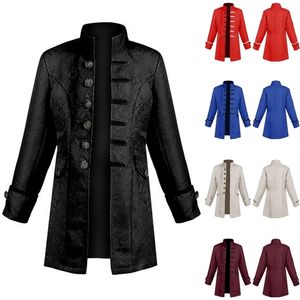 Suits Gothic Victoriaanse Slipjas Jas Boy's Steampunk Middeleeuwse Cosplay Kostuum Mannelijke Piraat Viking Renaissance Formele Smoking Jassen 230608