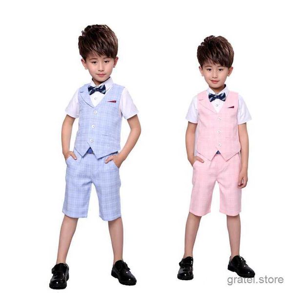 Trajes de alta calidad Chaleco de 2 piezas+pantalones cortos para niños Niños Juegos de ropa de verano