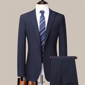 Costumes de haute qualité (Blazer + pantalon) hommes style britannique simple décontracté mode d'affaires élégant mariage meilleur homme gentleman costume 2 pièces