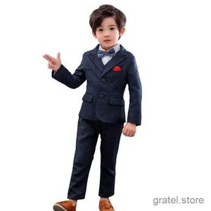 Costumes de haute qualité garçons plaid blazer veste veste ensemble gentleman kid kid kity joint korea enfants performance robe