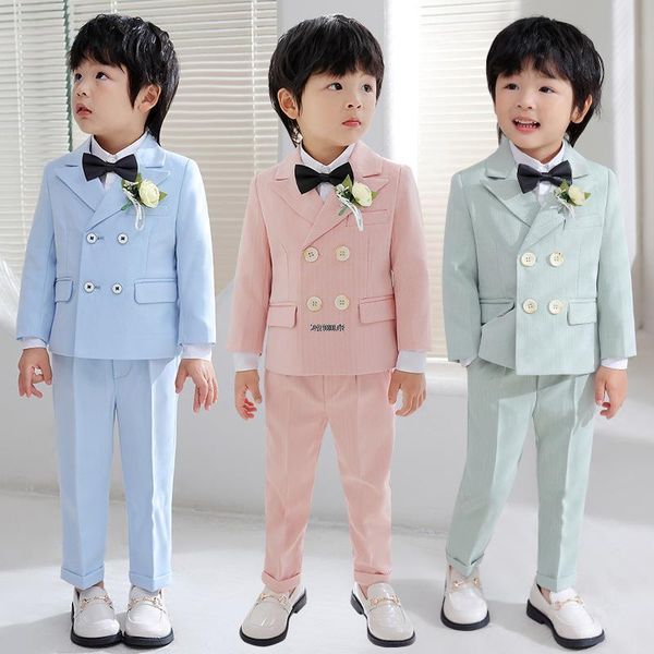 Costumes Corée garçons Pographie Costume enfants robe de mariée enfants scène Performance Blazer Costume bébé anniversaire formelle cérémonie Costume 230918