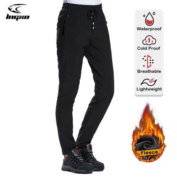 Costumes lngxo pantalon de randonnée en toison femmes