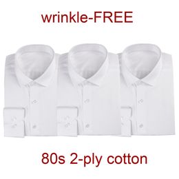 Costumes Men de luxe Shirt Shirt 80s 2ply Cotton Robe Free Tailor Shirts Shirts Homme à manches longues sur mesure