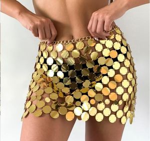 Pakken Plastics pailletten Net Harness Taille Keten Jurk Sexy Summer Beach Underwear Belly Chain Bikini Women Sieraden