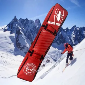 Pakken Red Ski Bag Snowboard Helmet Boot Winter Sports Traveltas met Wheel Droog en Nat gescheiden secties Snowboard -rugzak