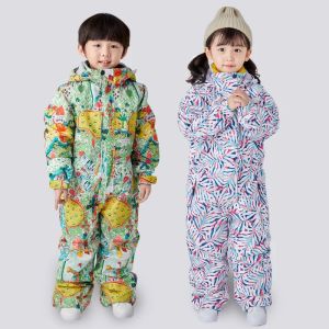 Pakken Ski Suit Kinder Ski Jumpsuit Children Winter Warm Windpro waterdicht Sneeuwjas en broeken jongens meisjes skiën en snowboardpak