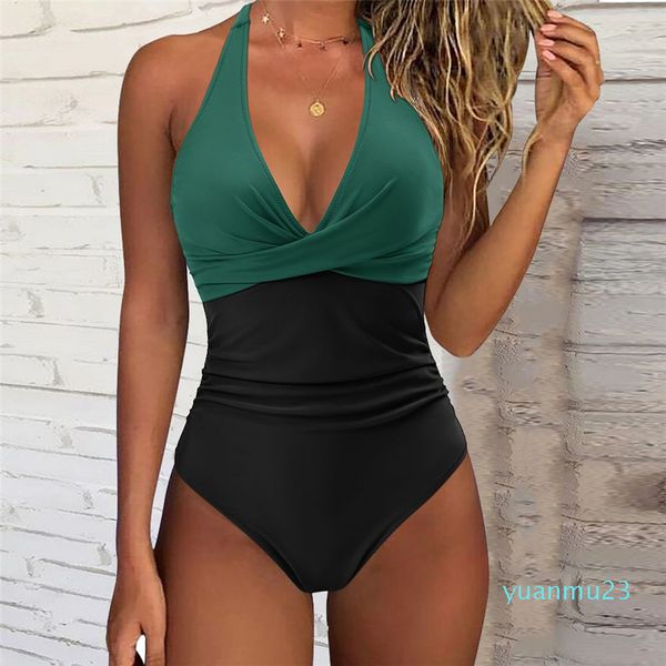 Costumes maillot de bain femmes col en V Push Up Bikini ensemble plage maillots de bain Monokini maillots de bain maillots de bain femme