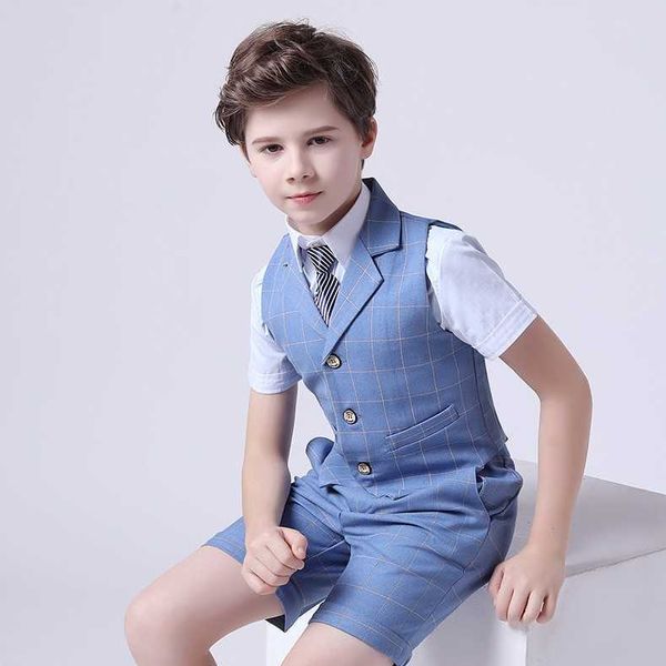 Costumes Adolescent garçons costumes de mariage Angleterre Style garçons doux smokings formels costume enfants vêtements ensemble blazer costume de fête uniforme scolaireHKD230704