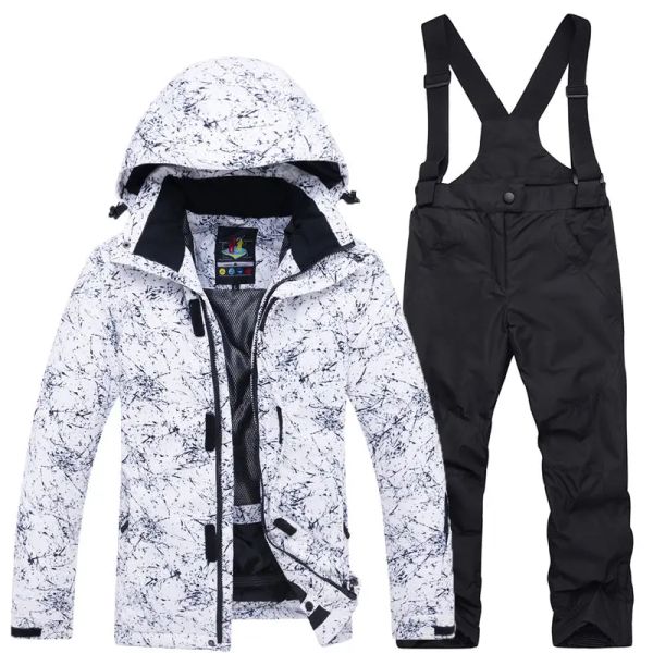 Costumes thermal kids ski combinaison garçons girls ski veste pantal