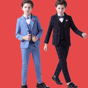 Costumes Top qualité grands garçons Costume pour mariage adolescent enfants robe de smoking formelle enfants Pograph Blazer fête Performance Costume 230918