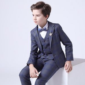 Pakken Top Kwaliteit Jongens Formele Pak Ceremonie Bruiloft Campus Student Tuxedo Jurk Gentleman Kids Kostuum Kinderen Blazer Kleding Set 230626