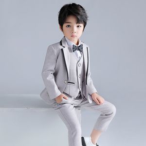 Trajes de calidad superior Flower Boys Wedding Party Suit Gentleman Formal P ography Dress Kids Tuxedo Outfits Children Performance Costume 230711