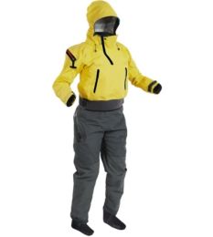 Costume veste en kayak imperméable pour dames, conception à double fermeture éclair, joint en latex, tissu respirant, jupe extérieure à double réglage