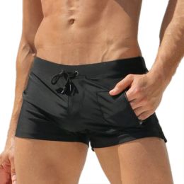 Pakken Zip Pocket zwembroek voor mannen zwem shorts Desmiit badmode sexy boxers briefs strand badpak badpak sungao masculino