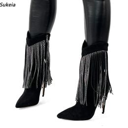 Sukeia Femmes faites à la main Boots de cheville hiver