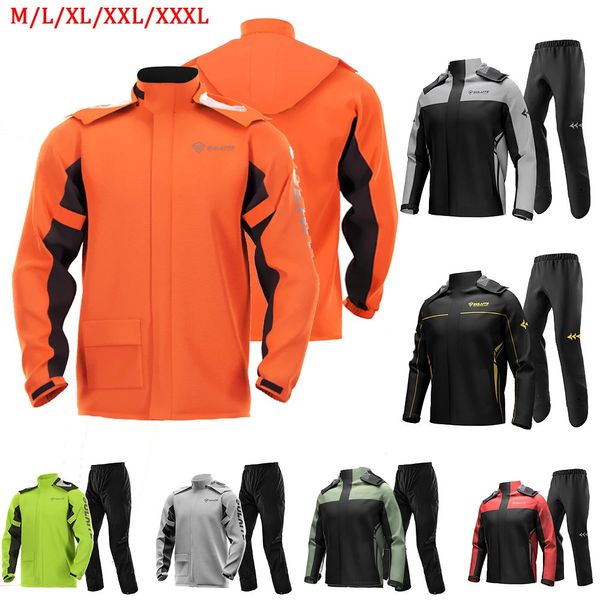 SULAITE Hombres Traje impermeable para motocicleta Ropa impermeable para exteriores Cubierta para zapatos Cubierta para lluvia ultrafina Ciclismo Pesca Escalada Chaqueta 231225