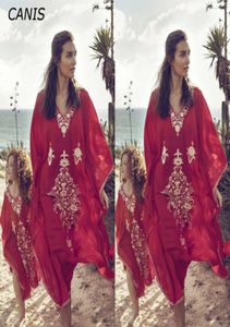 Sumemr Mère fille Boho Kaftan Dress Women Beach Cover Up Caftan Maxi Robe Sarongs9688775