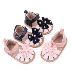 Zomer 0-1 jaar oude baby First Walkers Pearl vlinderdas peuter schoenen baby meisjes comfortabele zachte zolen sandalen