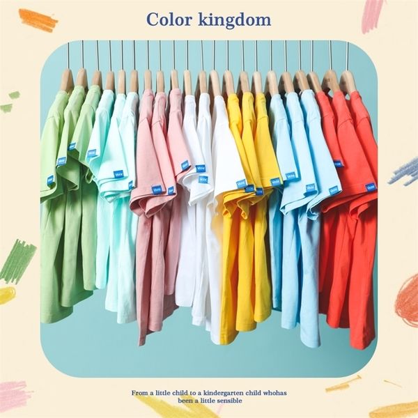 Camiseta de verano 100% algodón para niños, camisetas casuales de alta calidad para niños y niñas, camisetas cómodas respetuosas con el medio ambiente 220531
