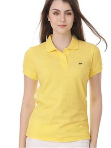 Été 100% coton polo court femmes à manches courtes polos chemises décontracté femmes revers polos chemises mode mince hauts 240308